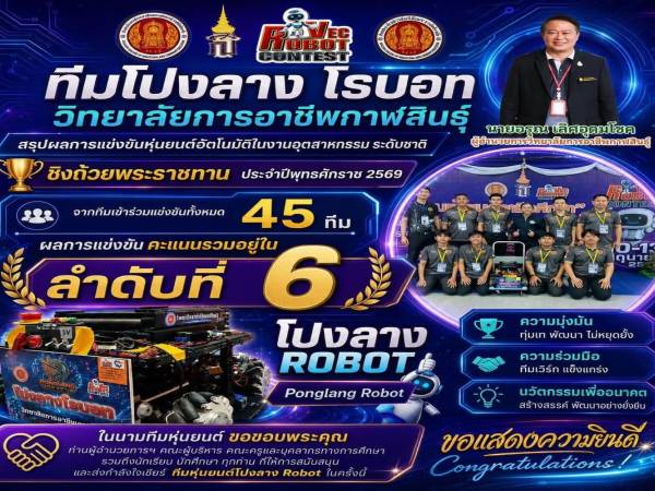 ขอแสดงความยินดีกับความสำเร็จระดับชาติ 