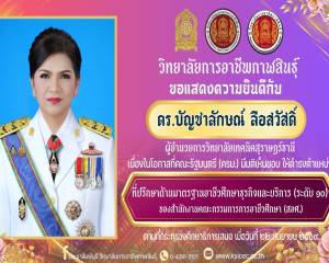 ขอแสดงความยินดีอย่างยิ่ง ดร.บัญชาลักษณ์ ลือสวัสดิ์